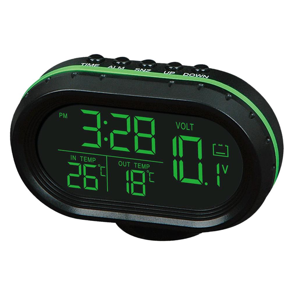 LCD Large Display Car/Auto Clock Display Voltage & Temperature C/F & Time