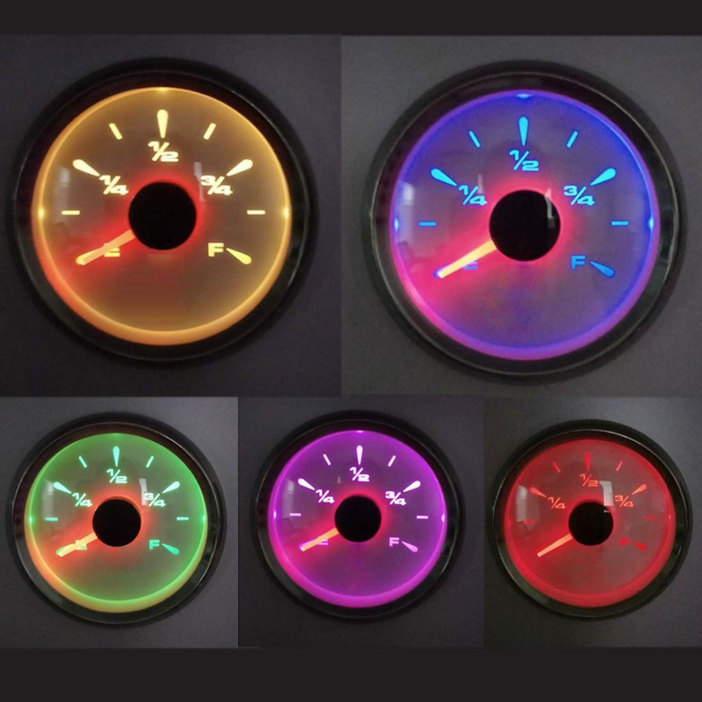 52mm 2" Boat Car Marine Fuel Level Gauge Meter Indicator