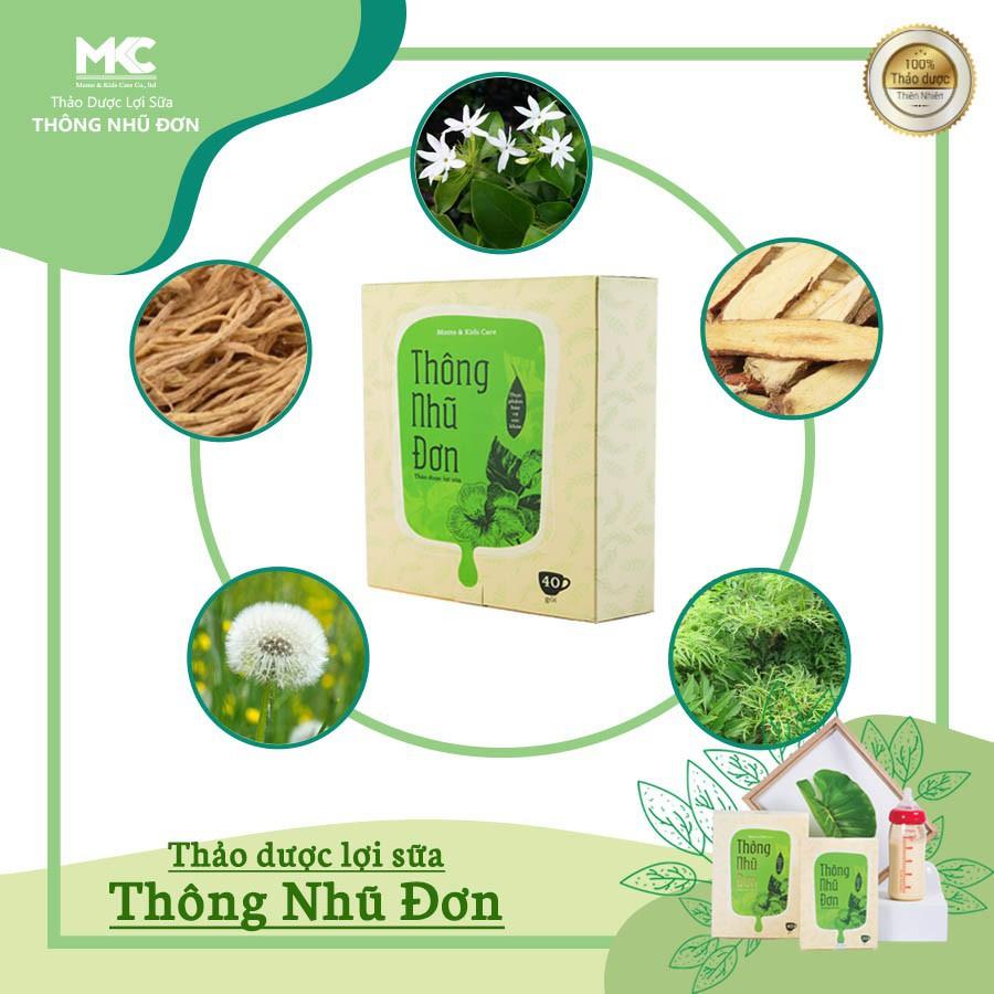 Thông Nhũ Đơn, Thảo Dược Lợi Sữa (20 gói x 2gr), trà lợi sữa Tăng lượng sữa cho mẹ sau sinh