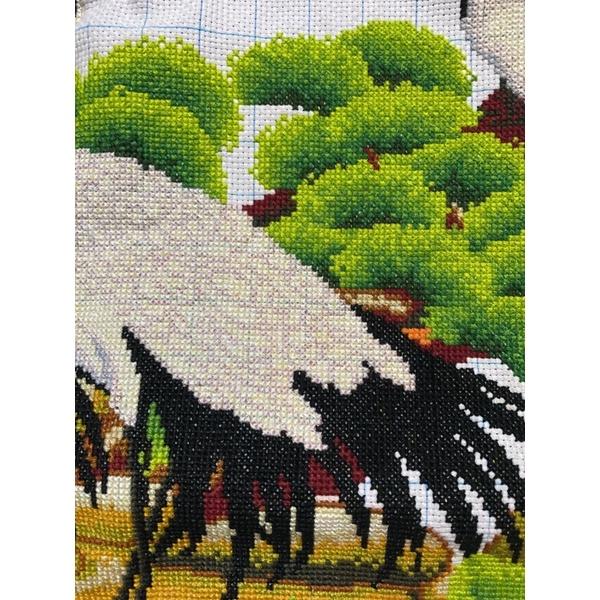 Tranh thêu thành phẩm mẫu hạc phú quý bình an 150x70 cm
