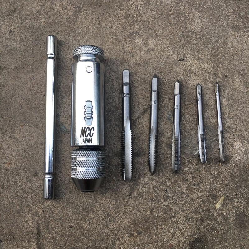 Bộ taro ren tay MCC kèm 5 mũi ren M3-M8 của Nhật