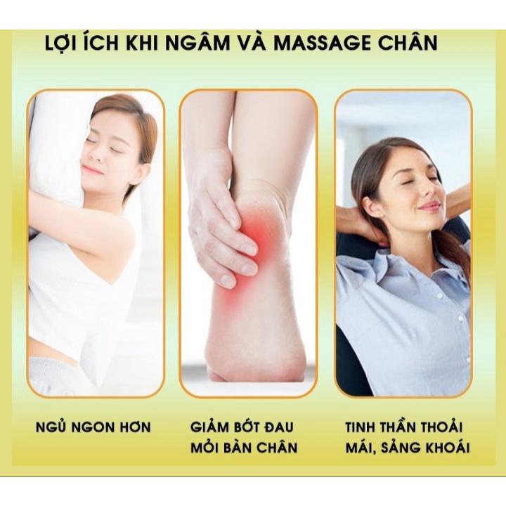 Chậu ngâm chân có hạt massage xếp gọn tiện dụng, dung tích 10L