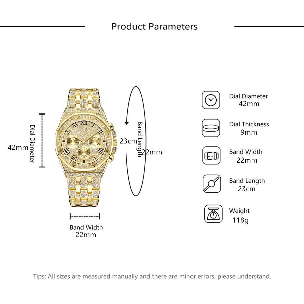 Vàng Thép Không Gỉ Nữ Thép Không Gỉ Dây Đồng Hồ Vòng Tay Thời Trang Cao Cấp Kim Cương Đầm Đồng Hồ Cao Cấp Nữ Thạch Anh Wristwatche