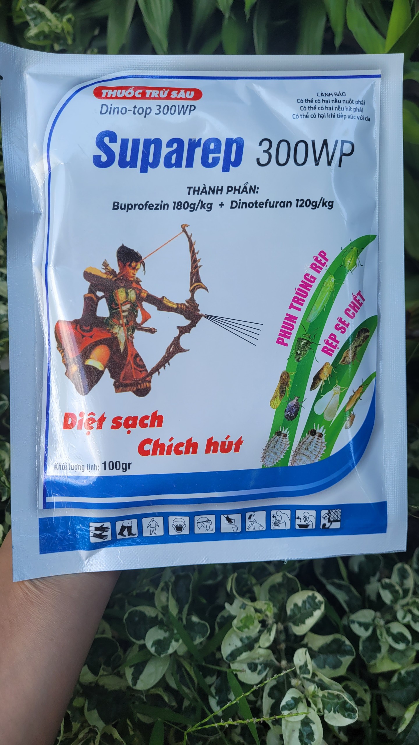 Trừ chích hút rầy nâu, rệp sáp , rầy phấn trắng, bọ xít Dino-top SUPAREP 300WP gói 100gram