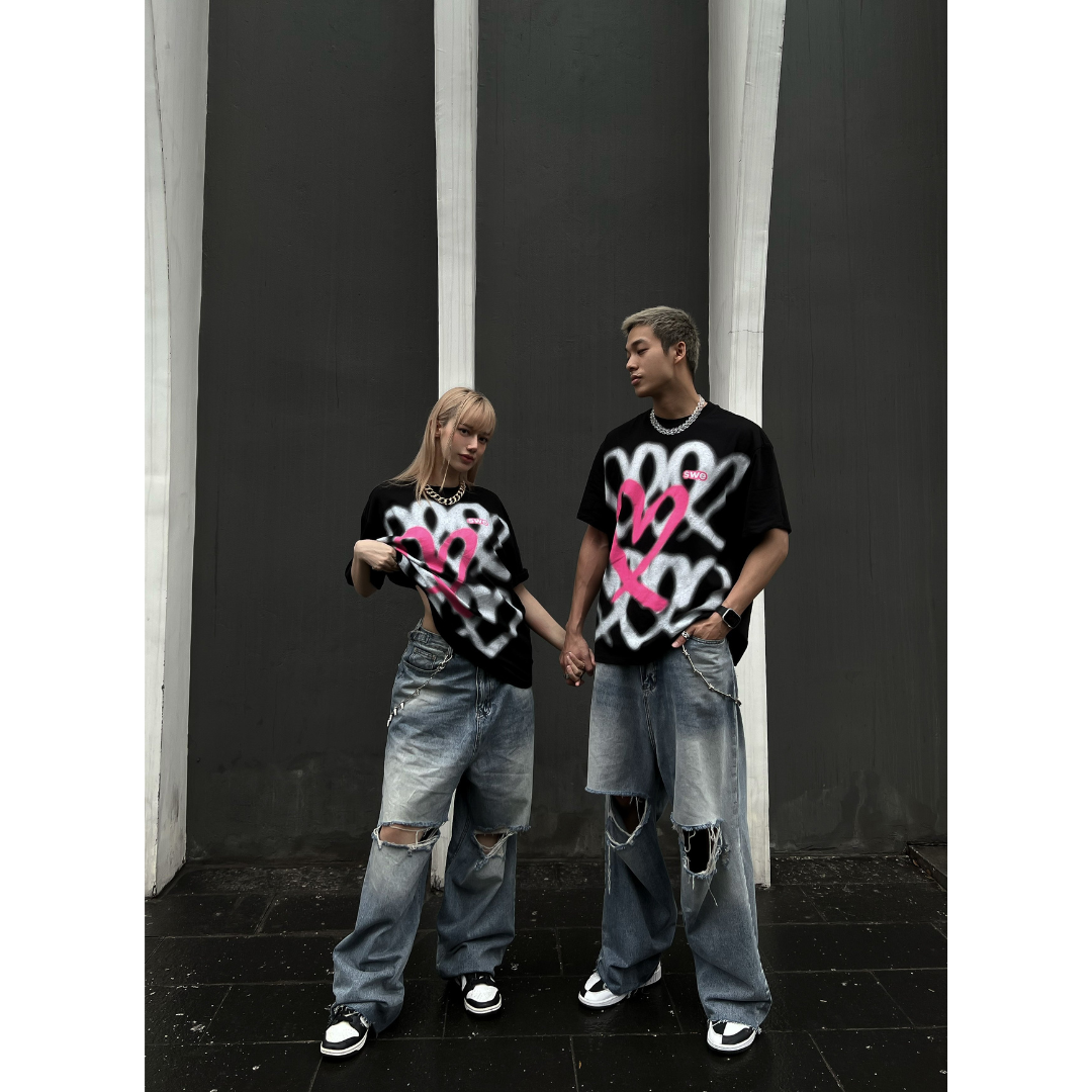 SWE - Áo thun HEARTS TEE 2023 cotton thoáng mát thời trang chính hãng