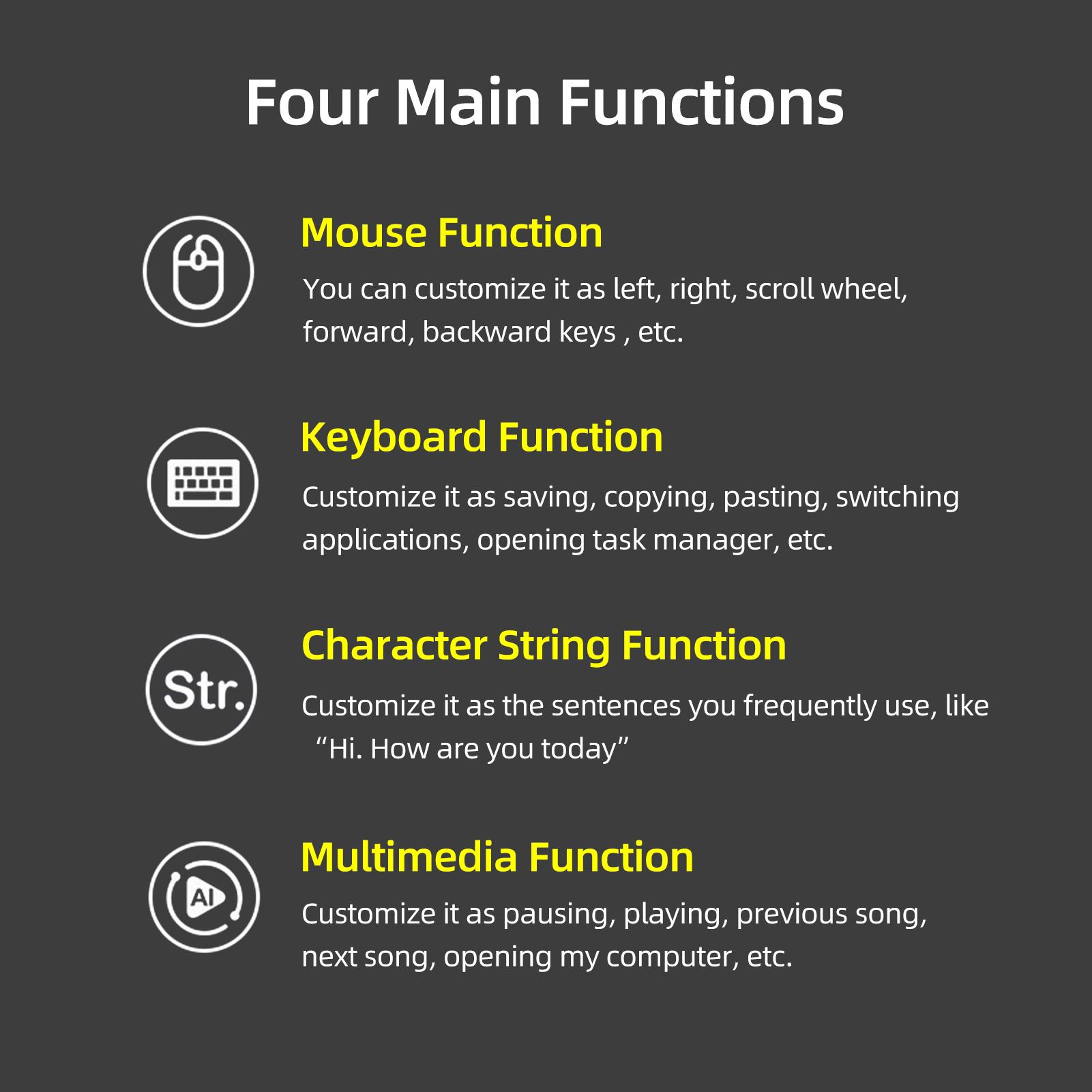 FS20Pro Triple Foot Switch Multifunctional Customized Foot Pedal USB+2.4G+BT Three-mode Connection Mechanical Switch