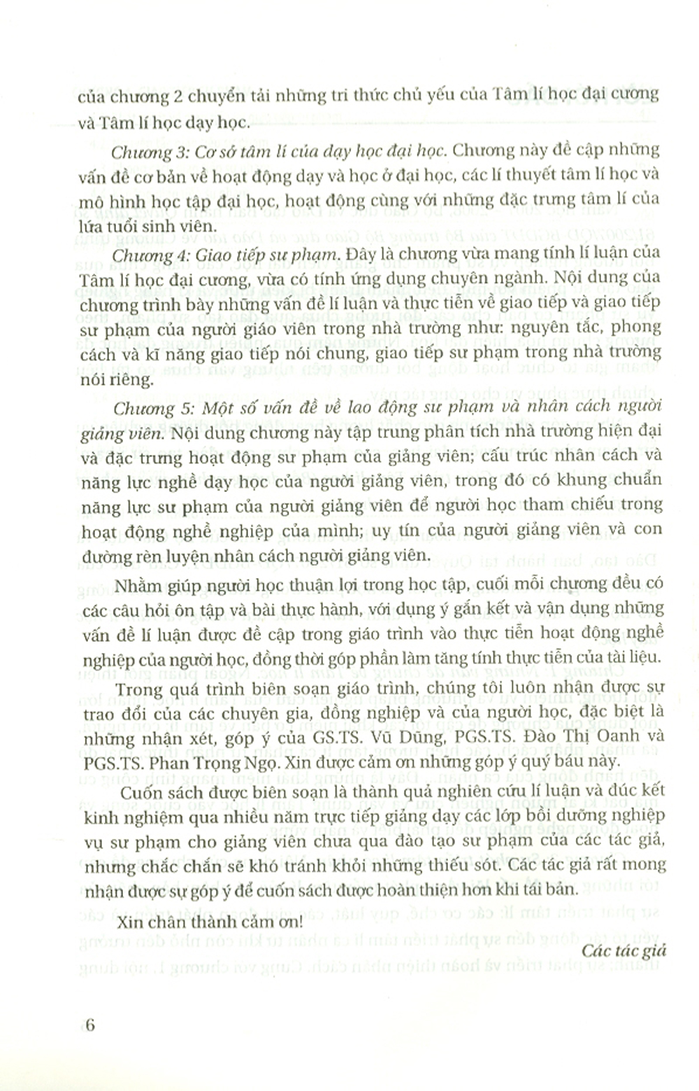 Giáo Trình Tâm Lí Học (Bồi Dưỡng Nghiệp Vụ Sư Phạm Cho Giảng Viên Chưa Qua Đào Tạo Sư Phạm)