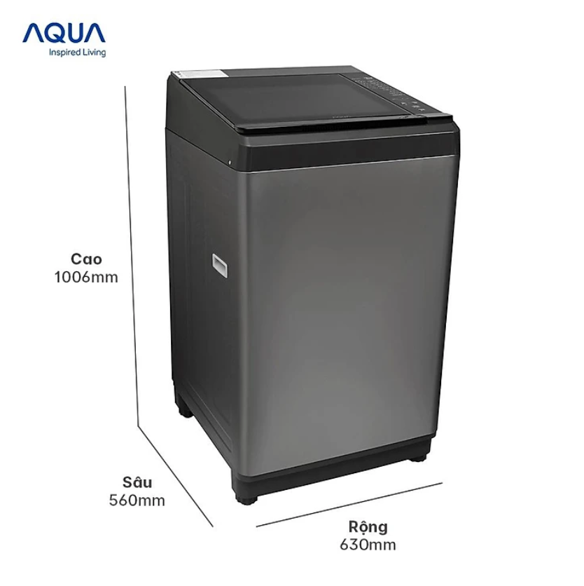 Máy Giặt Aqua 10kg AQW-S100HT.S - Hàng chính hãng