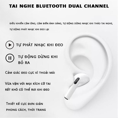 Tai nghe không dây SINO  Air Pro 4 Bluetooth 5.0 đổi tên, định vị, cảm biến siêu nhạy - Tai nghe bluetooth - Hàng nhập khẩu - TNB03