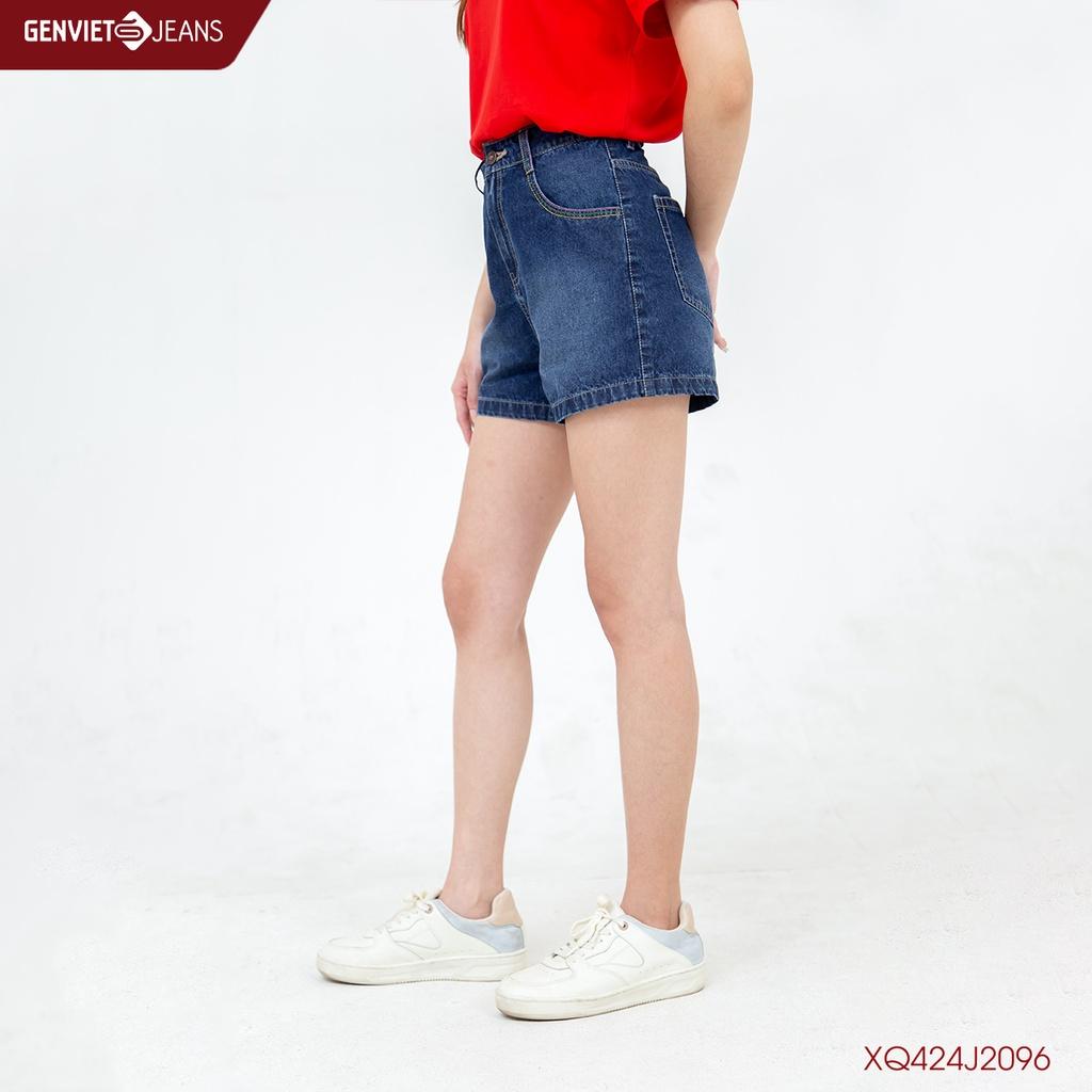 Quần Sooc Jeans Nữ Suông Boxy Fit GEMVIET XQ424J2096