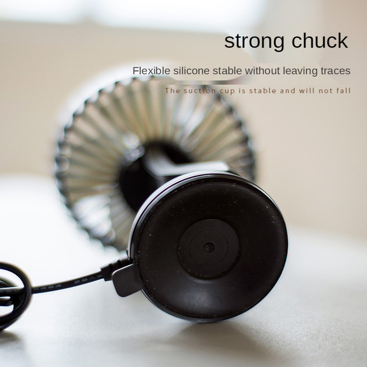 Quạt máy đơn mini dùng cho gắn taplo và kính xe ô tô, bàn làm việc F403