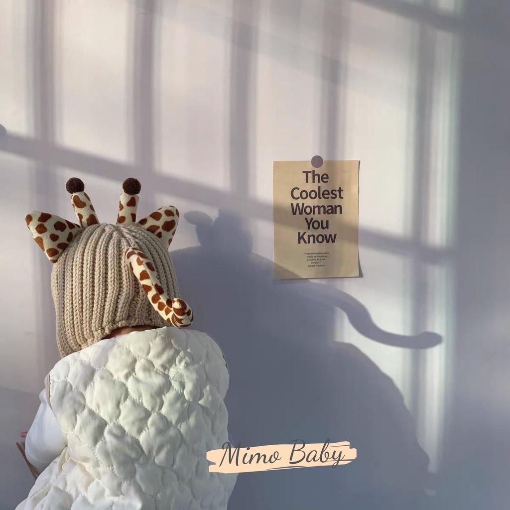 Mũ len cao cấp chiếc đuôi đáng yêu cho bé Mimo Baby ML47