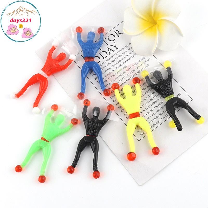 Người nhện bám dính leo tường vui nhộn Hình người leo núi, leo tường dính đầy màu sắc squishy mochi