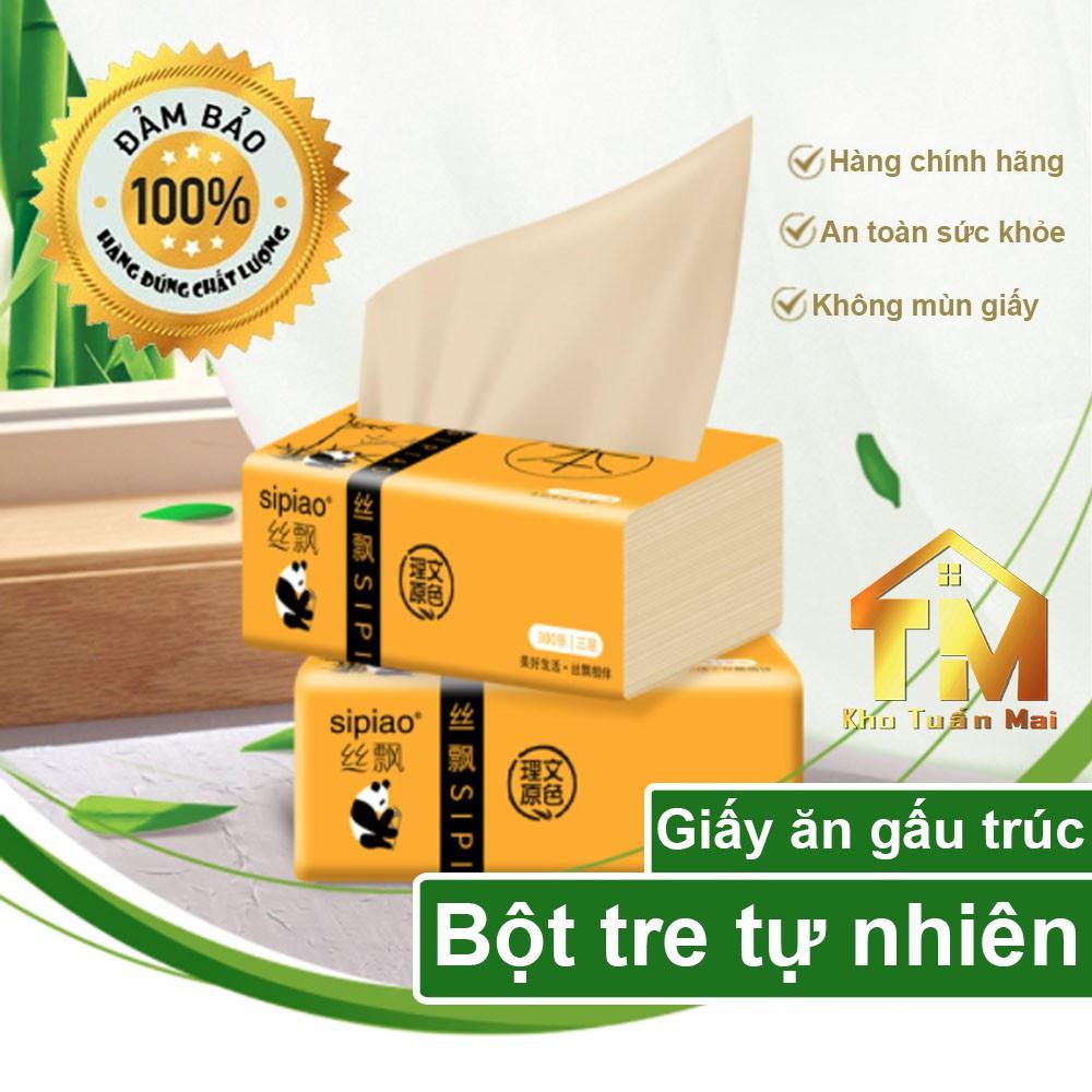 1 thùng Giấy Ăn Gấu Trúc - Chính Hiệu SIPIAO Thùng 30 Gói Giấy Đẹp,Dai