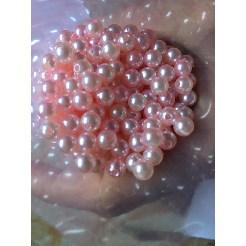 100g hạt nhựa giả ngọc loại có lỗ dùng để sâu chuổi