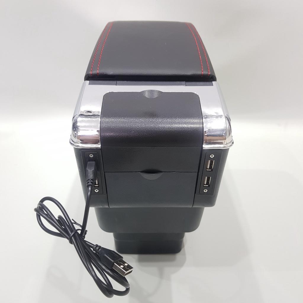 Hộp Tỳ Tay Ô TÔ Mazda 2 Tích Hợp Cổng Sạc USB