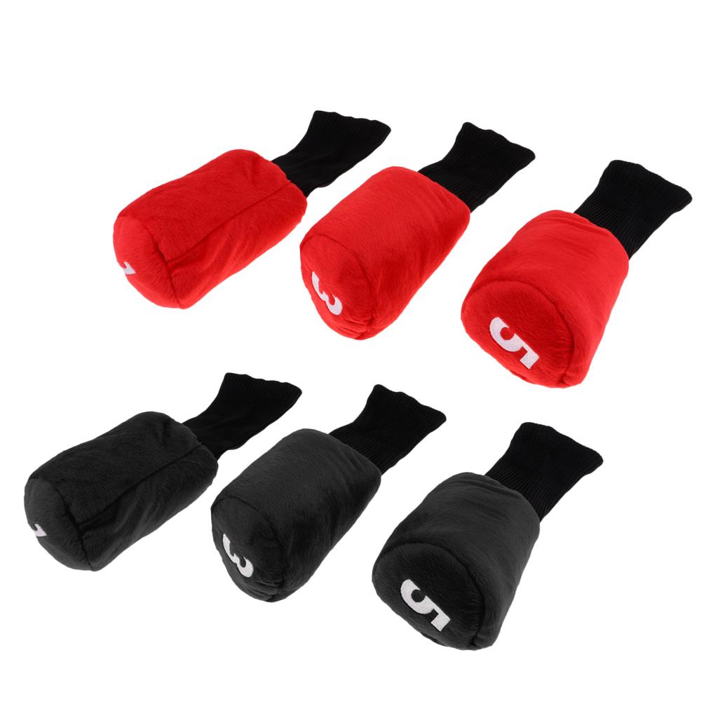 3 Pack Durable Lightweight Head Golf Cover Headcover Golf Accessories for Driver Fairway Wood Head