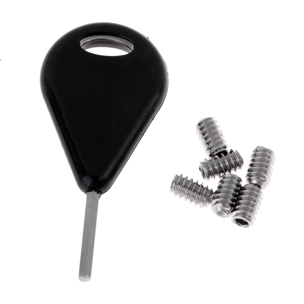 6x Surfboard Fins Compatible G5 Surf Fins Plugs with Screw And Key