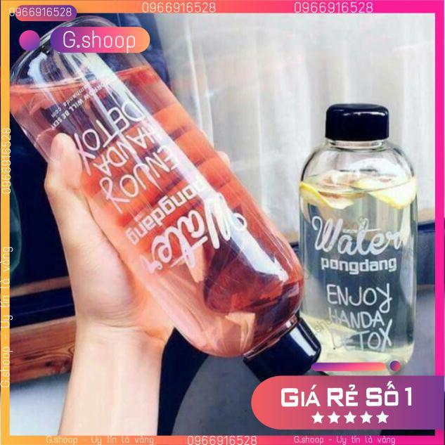 Bình đựng nước detox thể thao 1000ml cực đẹp kèm túi đựng cute S1975