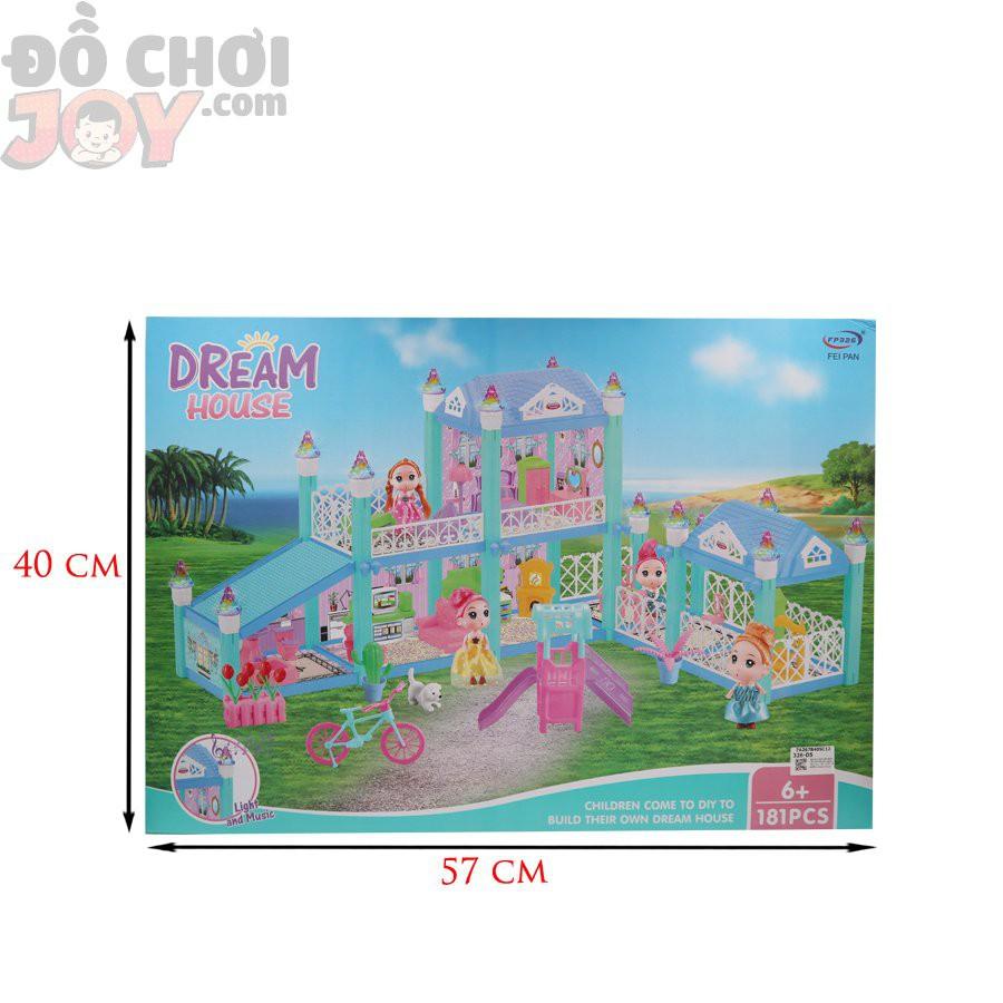 Đồ chơi DIY phát triển tư duy - Hộp Ráp Nhà Lầu 181 Miếng Dream House