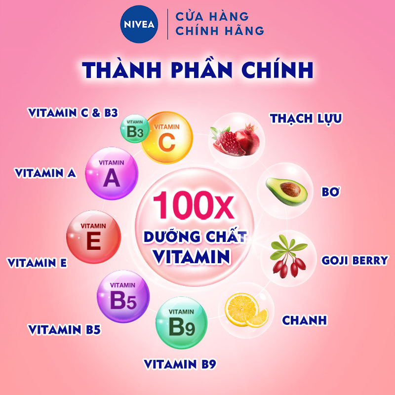 Serum Dưỡng Thể Sáng Da &amp; Làm Mờ Vết Thâm Hiệu Quả Trong 7 Ngày Nivea 10 Super Vitamins &amp; Skin Food 180ml (93765)