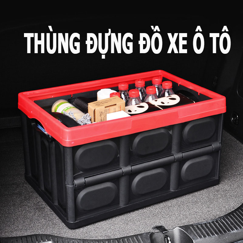 Hộp Đựng Đồ Cốp Xe Ô Tô; Sau Oto; Thùng Để Đồ Gấp Gọn; Hộp Nhựa Chống Nước Cao Cấp