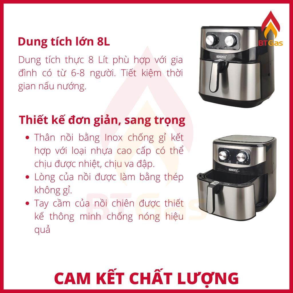 Nồi chiên không dầu cơ dung tích 8 Lít Lorente LT-1619 - Hàng chính hãng