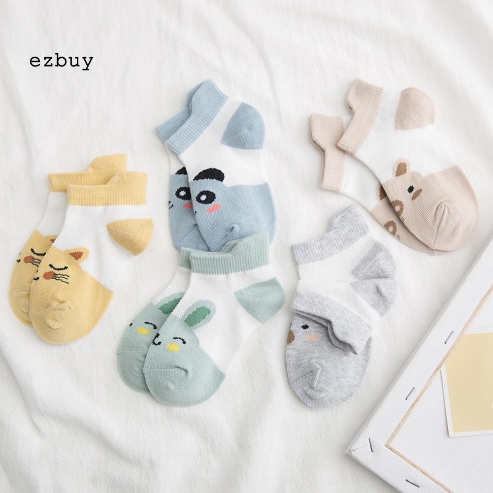 Set 5 Đôi Vớ Cotton Thoáng Khí Dành Cho Bé