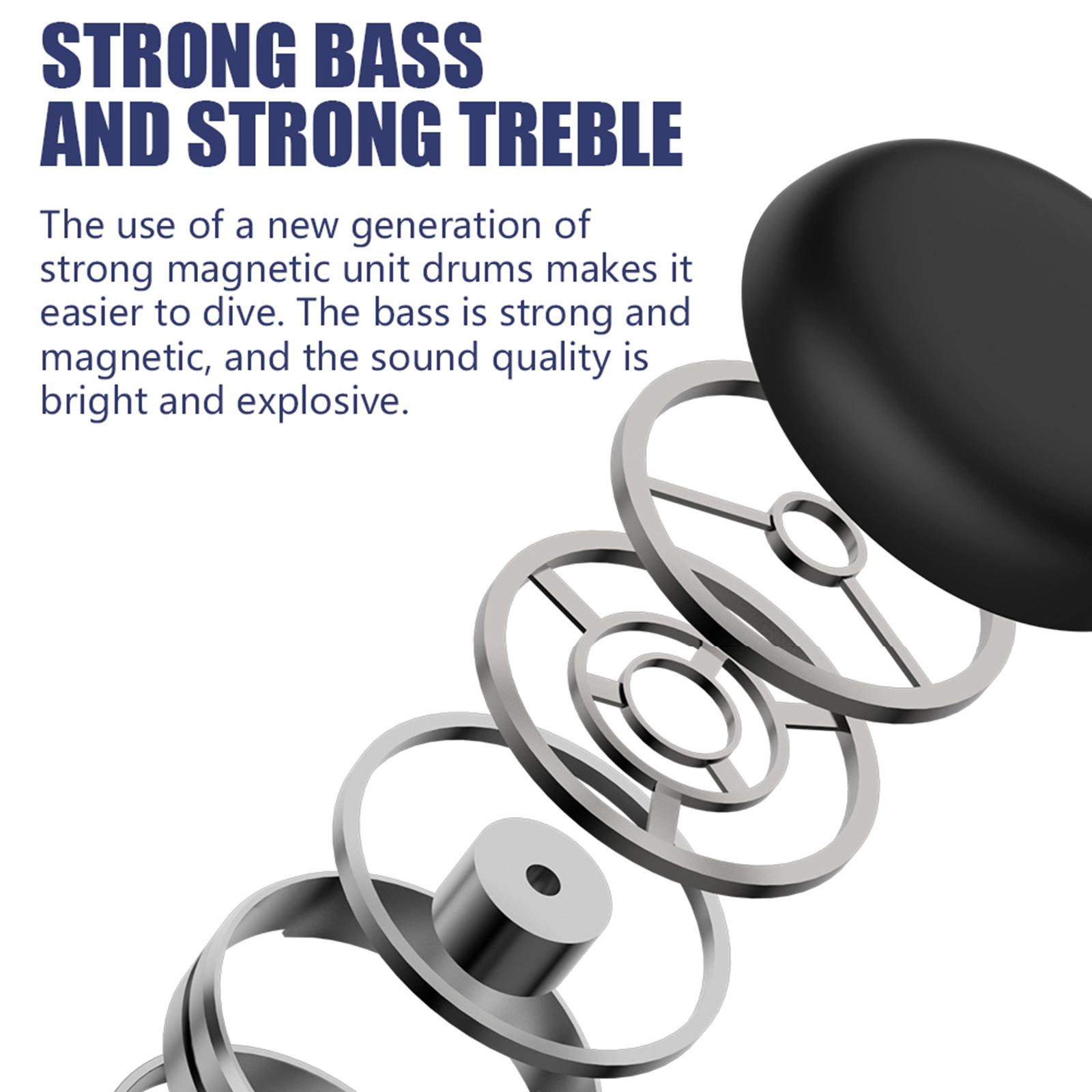 BH628 Bone Conduction Headphones Wireless BT 5.3 Earphone Outdoor Sports Headset with Earbuds Hands-free with Microphone