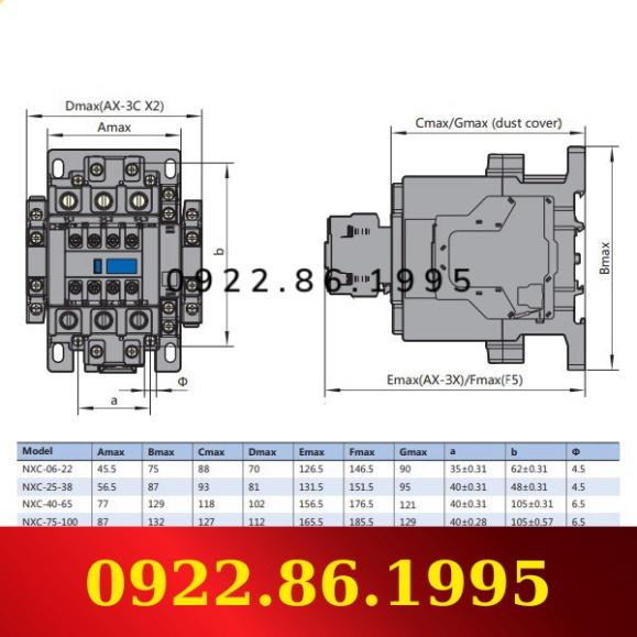 HàngNeW Chint Contactor Khởi động từ CHINT 3P 40A NXC-40 mới