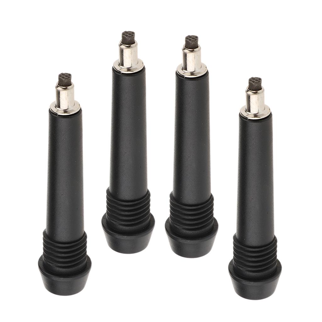 4 Pieces Portable Hiking Alpenstock Rod Tip Stick Parts for Walking Stick