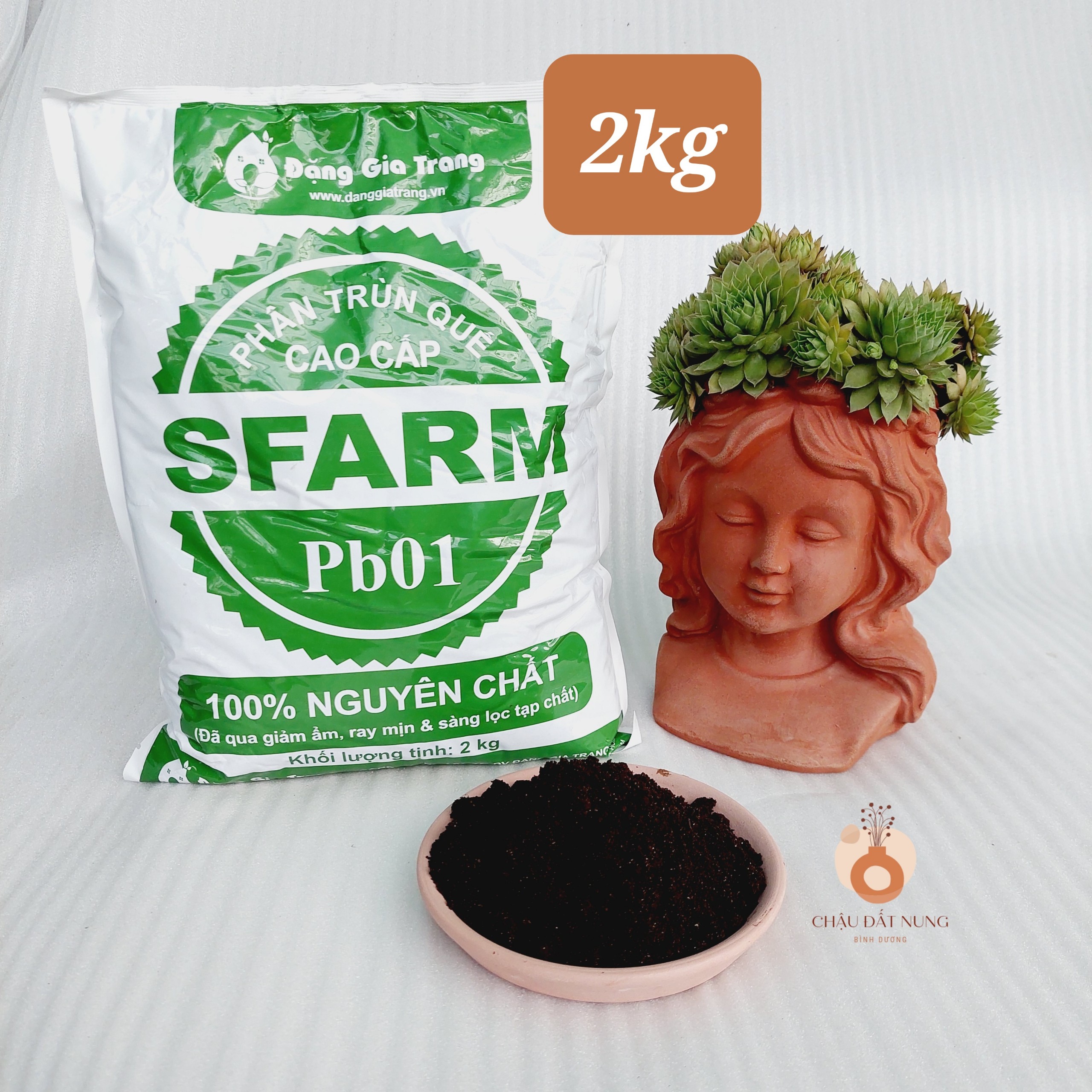 Phân trùn quế SFARM dạng bột Pb01 - 2kg