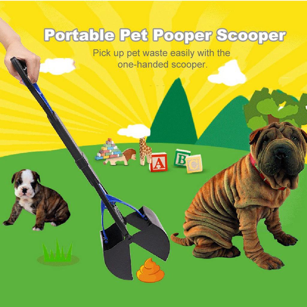 Dog Poop Scooper Pet Dog Cleaning Tools For Medium Dogs Cat Travel Blue