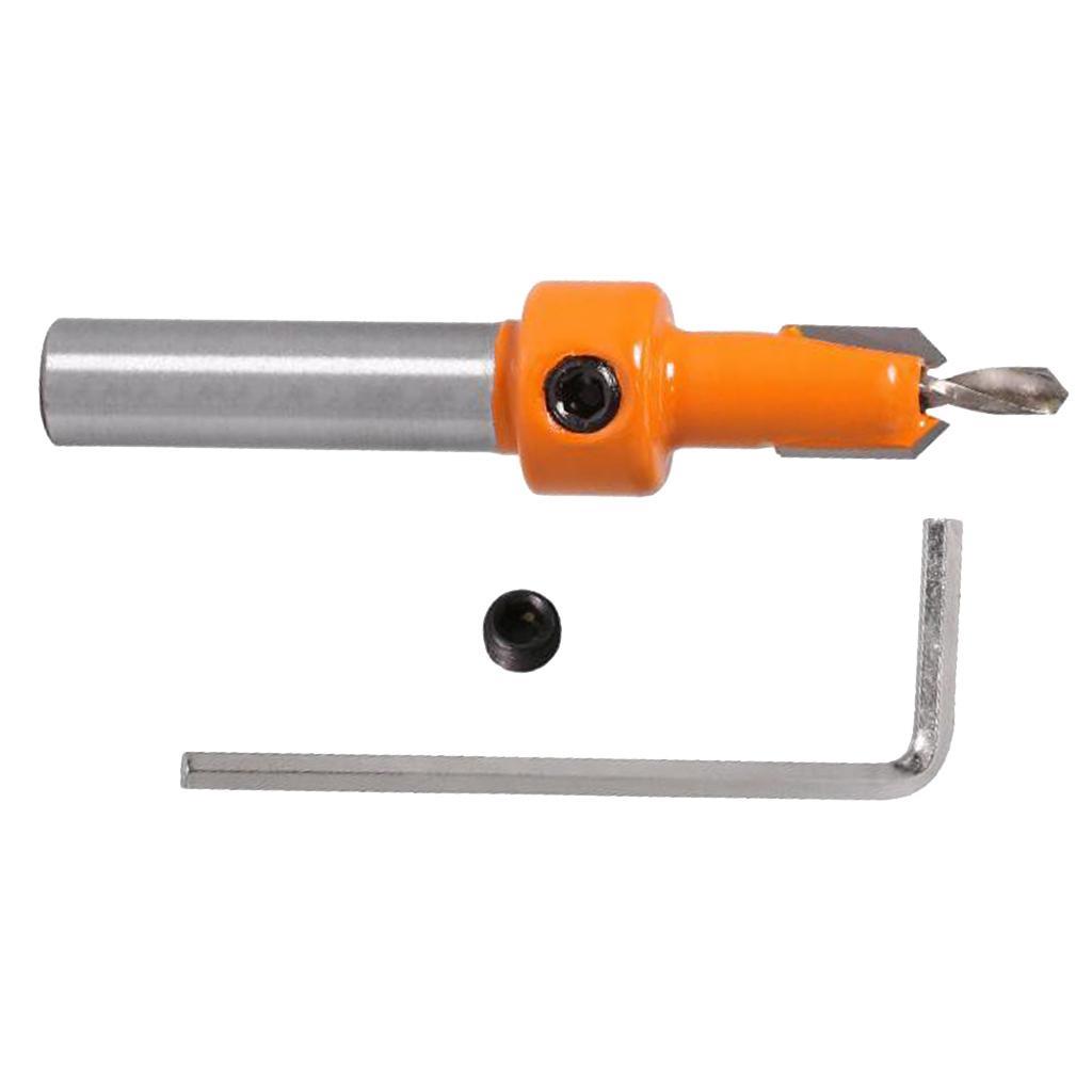 2.8mm Countersink Drill Bit Woodworking Chamfering Wood Drills Bit w/Hex Key