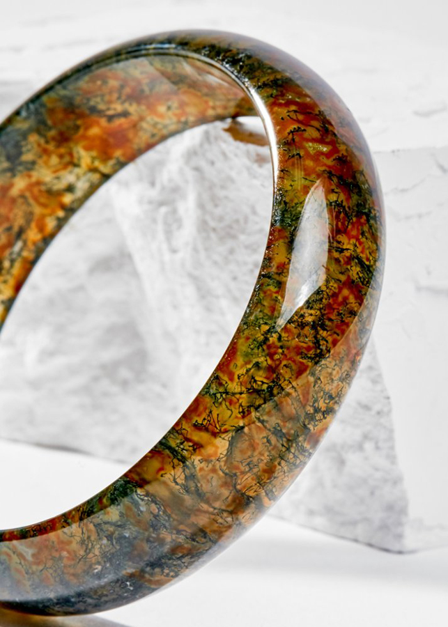 Vòng Tay Phong Thủy Nữ Đá Băng Ngọc Thủy Tảo Huyết Liền Khối Nhiều Mệnh Ngọc Quý Gemstones