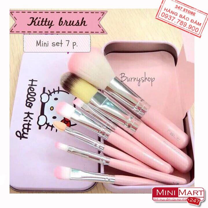 Bộ Cọ Trang Điểm 7 Cây Hello Kitty