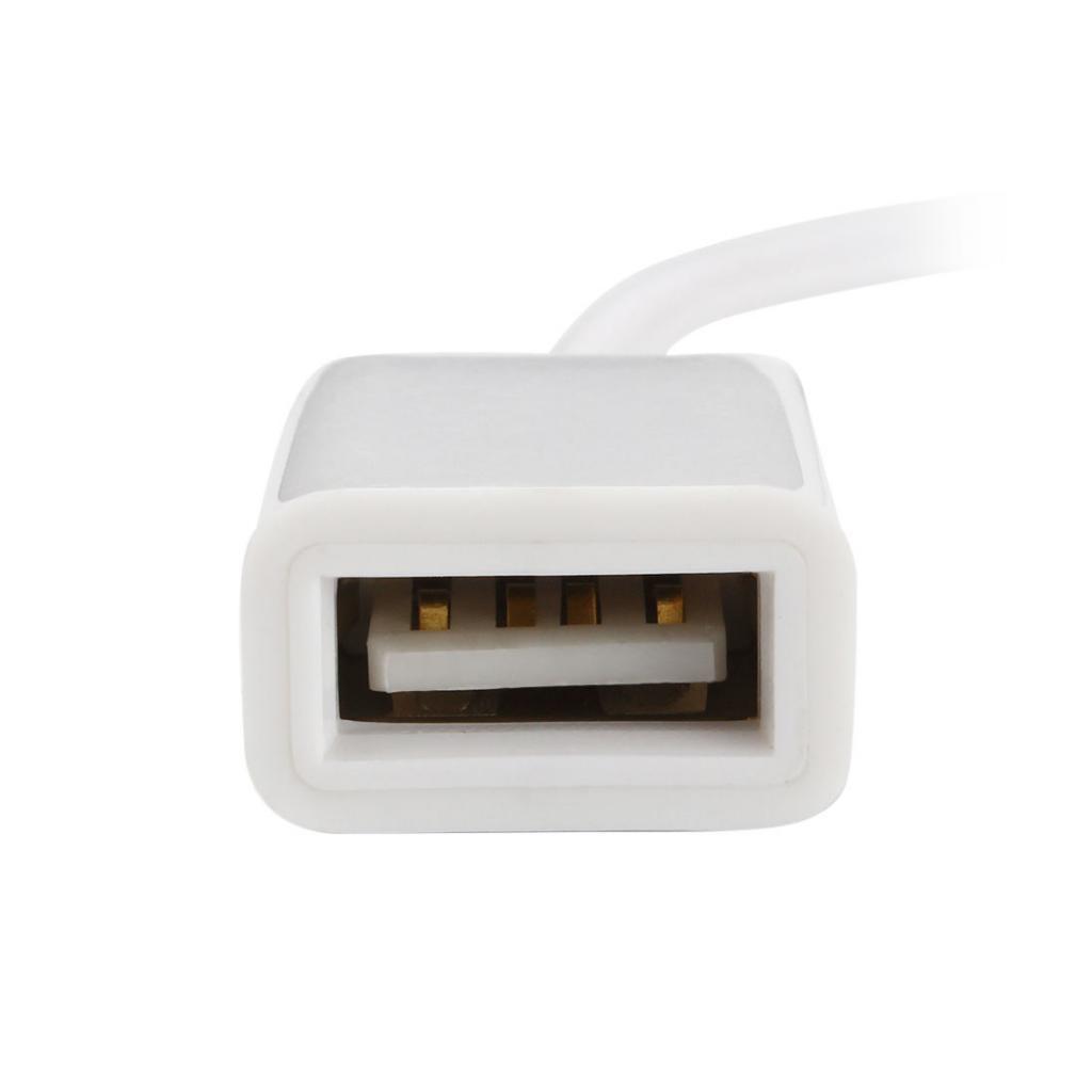 4x White 3.5mm Male AUX Audio Plug Jack to USB 2.0 Type A Female OTG Cable Converter Cable Cord for Car MP3