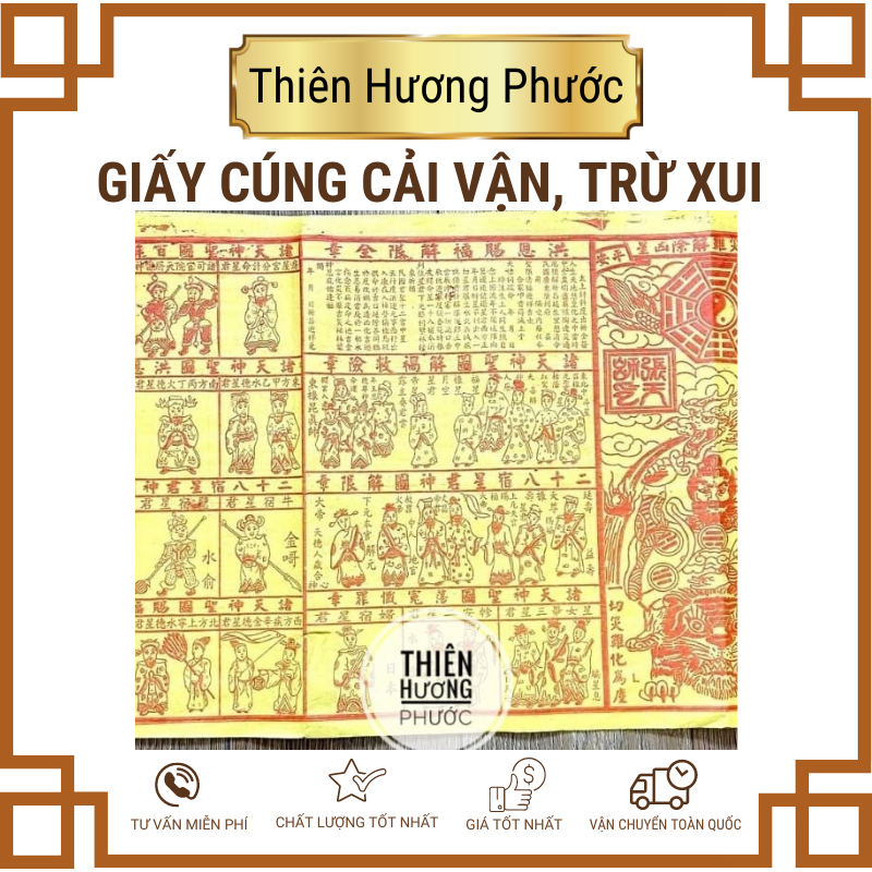 Giấy cúng cải vận,giải hạn, trừ xui cầu bình an,tai qua nạn khỏi 100g