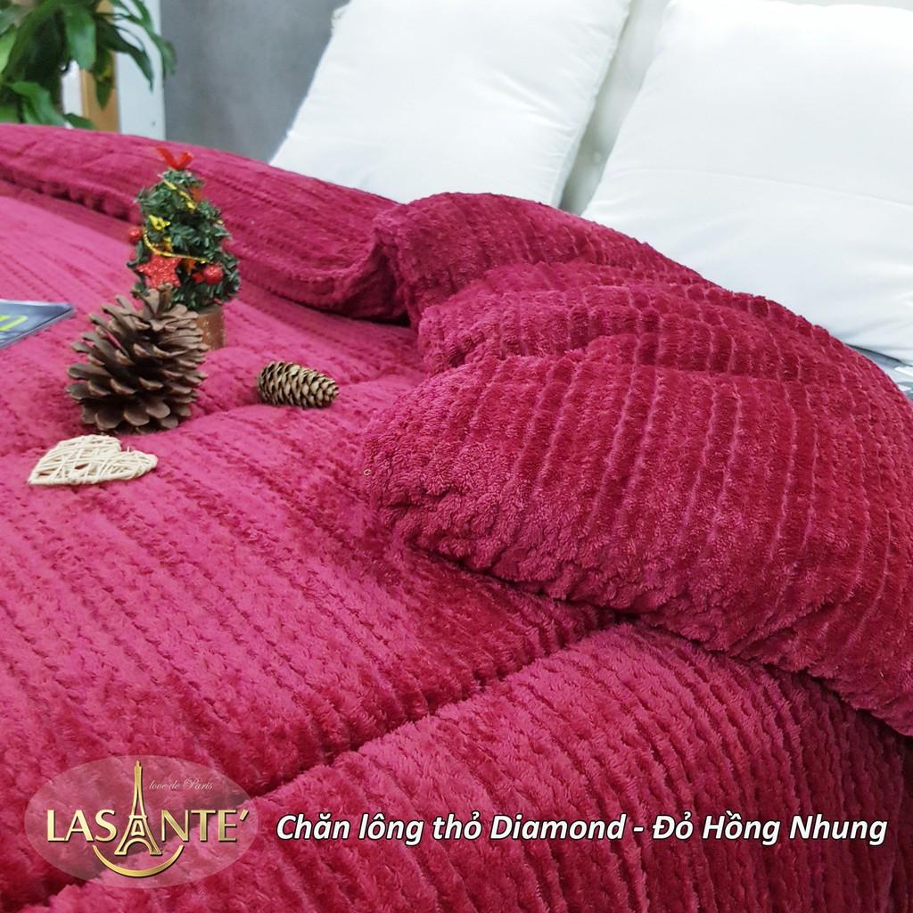 Chăn lông thỏ Lasante dòng chăn Diamond cáo cấp sang trọng - Đắp cực nhẹ, cực ấm