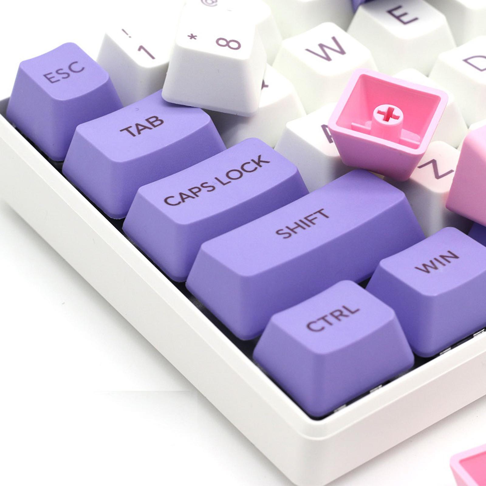 108 Keys Set Mechanical Switch Keyboard Keys 104 Keys Basic And 4 Special DIY Keys Pink And