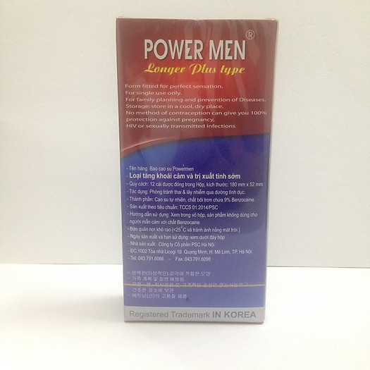 Bao Cao Su Power Men Deluxe Condoms + Viên Sủi Hỗ Trợ Sinh Lý Nam Giới Thảo Dược PowerX - Chống Xuất Tinh Sớm - Che Tên Sản Phẩm