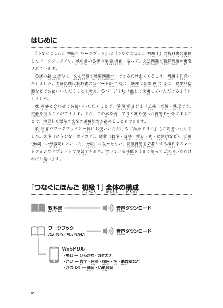 Tsunagu Nihongo Tiếng Nhật Kết Nối - Sơ Cấp 1, Sách Bài Tập - Tsuji Azuko, Katsura Miho, Kojima Minako
