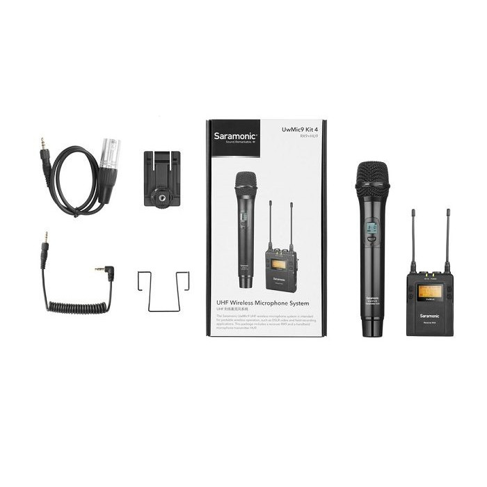 Mic thu âm phỏng vấn không dây Saramonic UwMic9 Kit4 (RX9+HU9) hàng chính hãng.