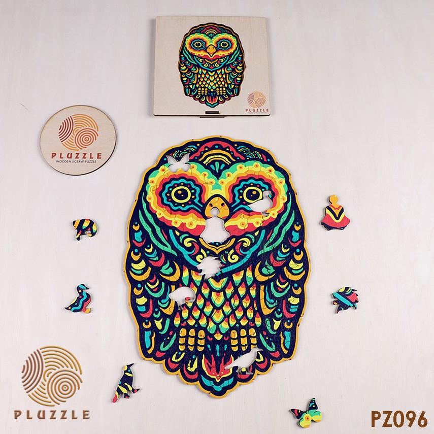 PLUZZLE Bộ xếp hình gỗ thông minh puzzle đồ chơi ghép hình - Con Cú - PZ096