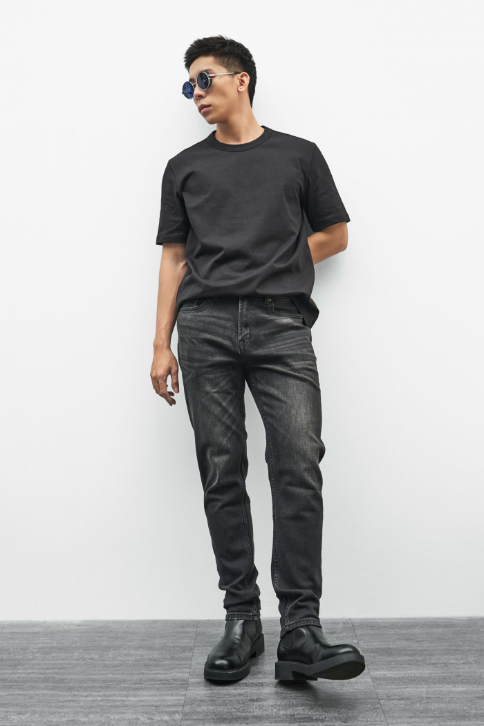 Quần Jean Nam ROUTINE Trơn Form Slim màu Xám đậm và Xám nhạt- 10F22DPA027 | LASTORE MENSWEAR