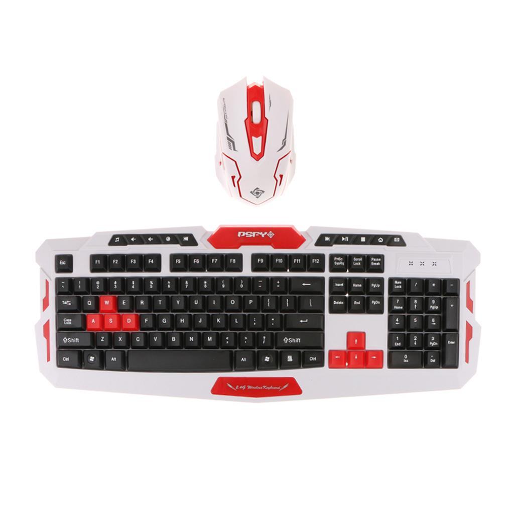 Wireless Gaming Keyboard and Mouse Set for PC With Mouse Pad