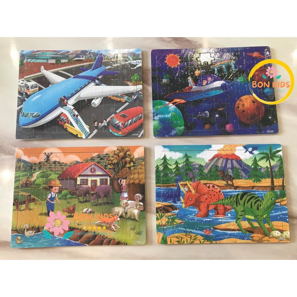 COMBO 5 Tranh xếp hình 60 miếng puzzle - Đồ chơi giáo dục thông minh trẻ em