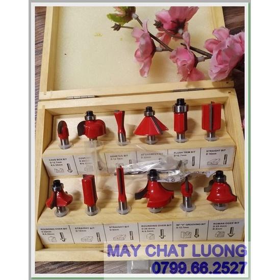 BỘ MŨI PHAY GỖ 6,3mm