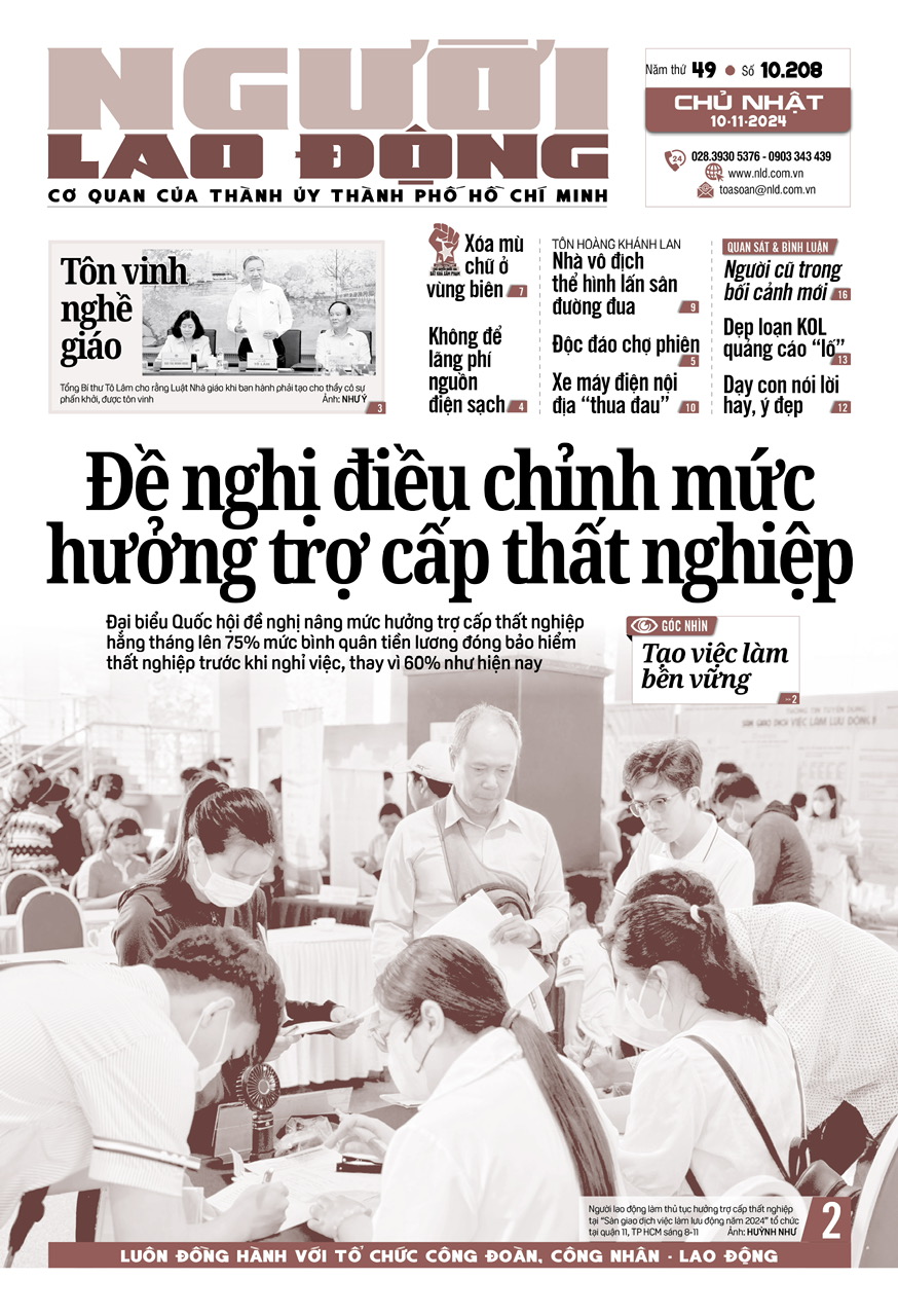 Nhật báo Người Lao Động từ ngày 04-11-2024 đến 10-11-2024