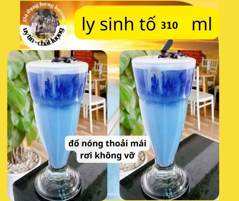 Ly Sinh Tố mica Ngấn 290ml combo 6 chiếc